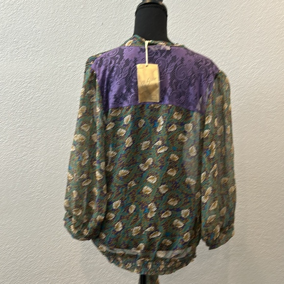 NWT Gibson floral blouse with 3/4 sleeves - Picture 7 of 10